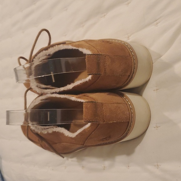 UGG JOHANNA SPILL SEAM OXFORDS platform Oxford shoes in chestnut suede - Picture 2 of 7